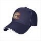 Black Baseball Cap With Cute Bagel Themed Hamster Art