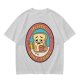 Olive T-Shirt with Sad Toast Holding Coffee and Phone Mental Bake Down Print