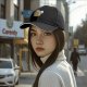 Black Baseball Cap With Saitama 'Ok' Meme Graphic Print