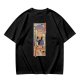 Olive T-Shirt with Japanese Style Sushi Chef Cat Print