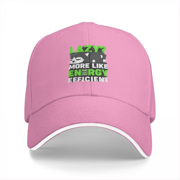 Lazy? More Like Energy Efficient Black Baseball Cap