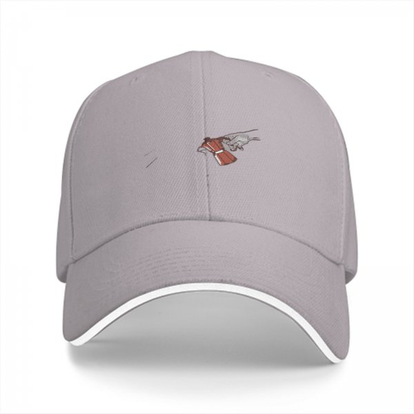 Black Baseball Cap With Detailed Pistol Graphic Design