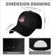 Black baseball cap with a bag of cute pink Kirby characters print