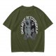 Oversized Olive T-Shirt With Alien 'Believe In Yourself' Graphic