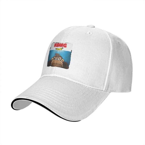 Black baseball cap with Kong and banana graphic print