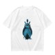 Olive Green T-Shirt With Blue Totoro Inspired Graphic Print