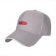 Black Baseball Cap With Red Split Bean Graphic Design
