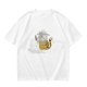 Olive T-Shirt With Whimsical Cat Fish Hybrid Graphic