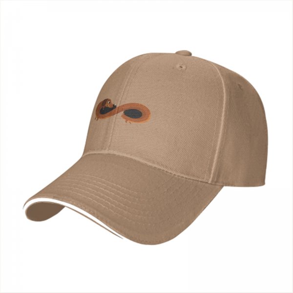Black Baseball Cap With Dachshund Infinity Design