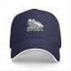Black Baseball Cap With Detailed Monochrome Dragon Art Print