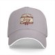 Black baseball cap with 'I was not built for anything before coffee' print