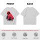Olive T-Shirt With Black Cats And Red Panther Signal Graphic