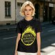 Olive t-shirt with cave's combustible lemonade flame graphic
