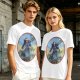 Olive T-Shirt Featuring Skeletor Holding His Havoc Staff