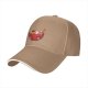 Black Baseball Cap With Cute Angry Ramen Bowl Graphic