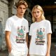 Olive T-Shirt With Funny Cat Graphic 'Catholic' Print
