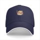 Black Baseball Cap With Cute Duck Warrior Knight Print