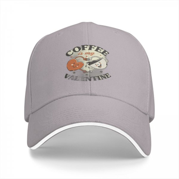 Coffee Is My Valentine Black Baseball Cap