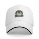 Black baseball cap with stacked Totoro characters in rainy scene