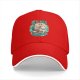 Black Baseball Cap with Blue Sea Pirate Ship Graphic Print