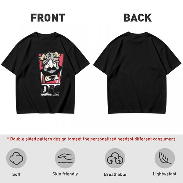 Olive T-Shirt with DFC Viking Graphic Print