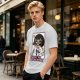 Olive green graphic t-shirt with Powerpuff-style character and 'I Want To Break Free' text