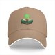 Black Baseball Cap With Green Silhouette Art Print