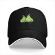 Black Baseball Cap With Funny Cartoon Pears Graphic