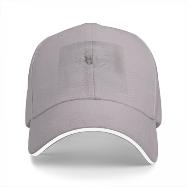 Black Baseball Cap with White Trim Brim