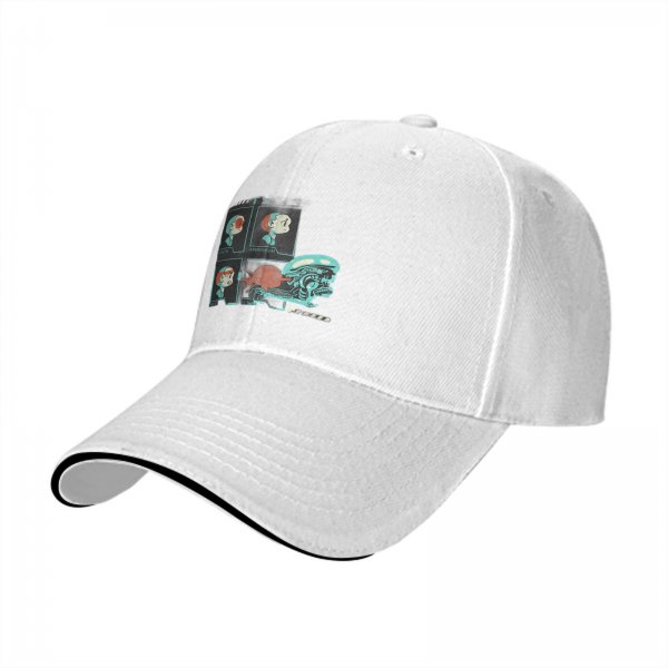 Black Baseball Cap With Sci-Fi Alien Facehugger Art Print