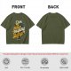 Olive T-Shirt With 'DM Just Making Stuff Up As We Go' Print