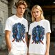 Olive T-Shirt with Na'vi Character and Pandora Creatures Artwork