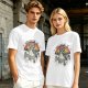 Olive Graphic T-Shirt With Raccoon Rainbow 'A Great Day To Be Trash' Print