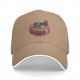 Black Baseball Cap With Ramen Bowl Cat Warrior Artwork