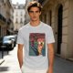 Olive T-Shirt With Funny Pizza Slice Scream Art Print