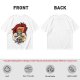 Olive T-Shirt with Retro Anime Lion Character Graphic