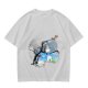 Olive green t-shirt with Totoro tree branch watercolor print