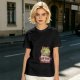 Olive T-Shirt with Cute Frog Graphic and Further Notice Text