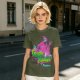 Olive T-Shirt with Neon Pink Ghostface 'The Fresh Killer' Print