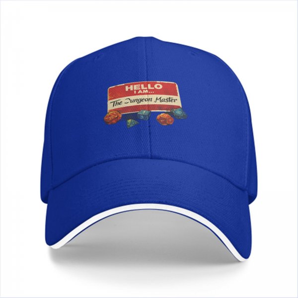 Hello I Am The Dungeon Master Baseball Cap With Dice Art