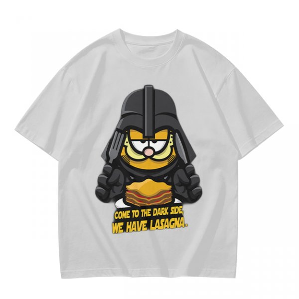 Garfield Darth Vader T-Shirt Come To The Dark Side We Have Lasagna