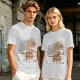 Owl on coffee books and caffeine mug graphic t-shirt