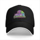 Black baseball cap with Elisa Sue graphic and text print
