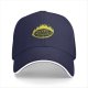 Black baseball cap with Cave's Combustible Lemonade flame logo