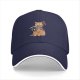 Black Baseball Cap With Tattooed Samurai Cat Holding Katana