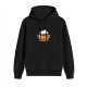 Black Hoodie With Cute Cauldron Beer Foam Graphic