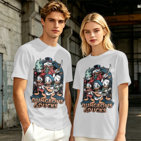 Dungeons & Ducks Fantasy Adventure Graphic T-Shirt