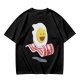 Olive T-Shirt With Happy Fried Egg And Bacon Graphic Print
