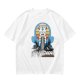Olive green t-shirt with Appa graphic and 'yip yip travel' text