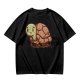 Olive Green T-Shirt With Cute Cartoon Turtle Graphic